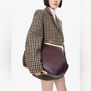 NWT Coach Kisslock clutch Bag limited edition Runway  Leather plum -blackcurrant